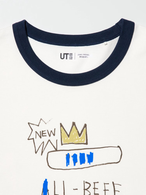 Футболка UNIQLO с принтом Jean-Michel Basquiat 1159846586 (Белый L)