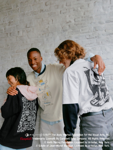 Футболка UNIQLO с принтом Jean-Michel Basquiat 1159846586 (Белый L)