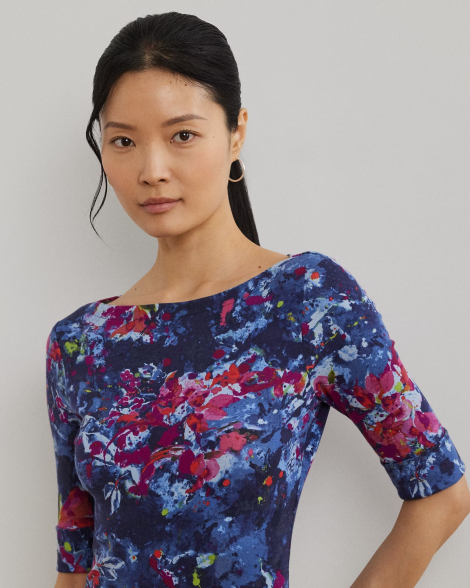 Женская футболка Ralph Lauren с принтом 1159846715 (Синий L)