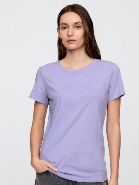 Женская футболка GAP с логотипом 1159847000 (Сиреневый S)