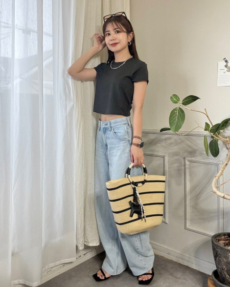 Укорочена футболка з технологією AIRism 1159847228 (Чорний XS)