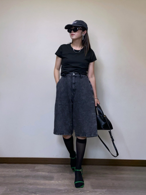 Укорочена футболка з технологією AIRism 1159847228 (Чорний XS)