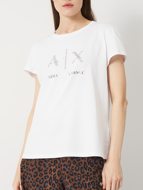 Жіноча футболка Armani Exchange з логотипом 1159847231 (Білий XXL)