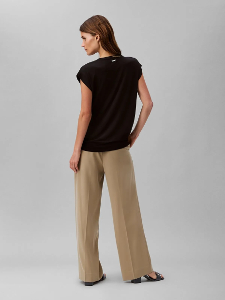 Жіноча футболка Calvin Klein з драпіруванням 1159847251 (Чорний S)