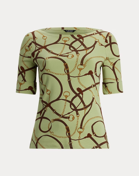 Жіноча футболка Ralph Lauren з принтом 1159847292 (Зелений L)