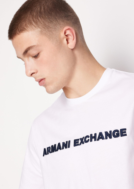 Футболка Armani Exchange с логотипом 1159847326 (Белый XXL)