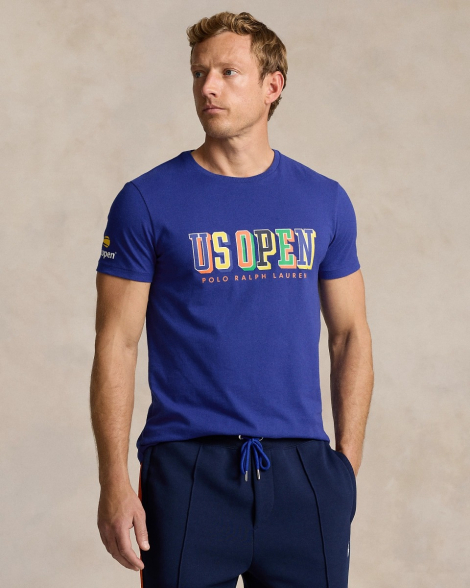 Футболка чоловіча Polo Ralph Lauren з принтом 1159847513 (Синій M)