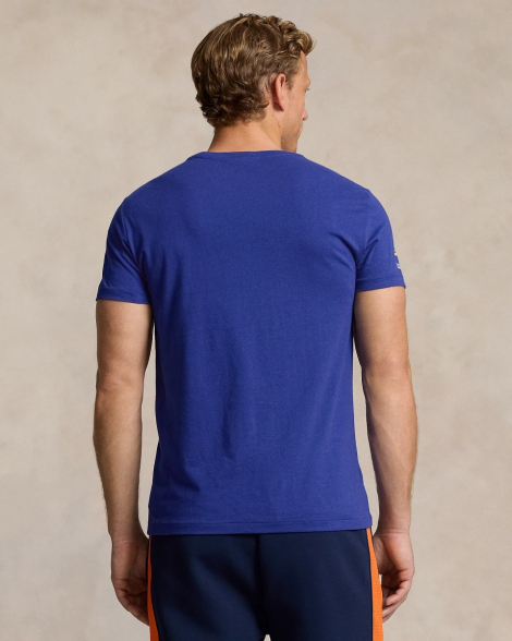 Футболка чоловіча Polo Ralph Lauren з принтом 1159847513 (Синій M)