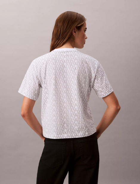 Жіноча футболка Calvin Klein з принтом 1159847528 (Білий S)