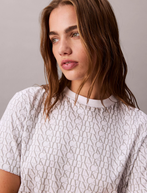 Жіноча футболка Calvin Klein з принтом 1159847528 (Білий S)