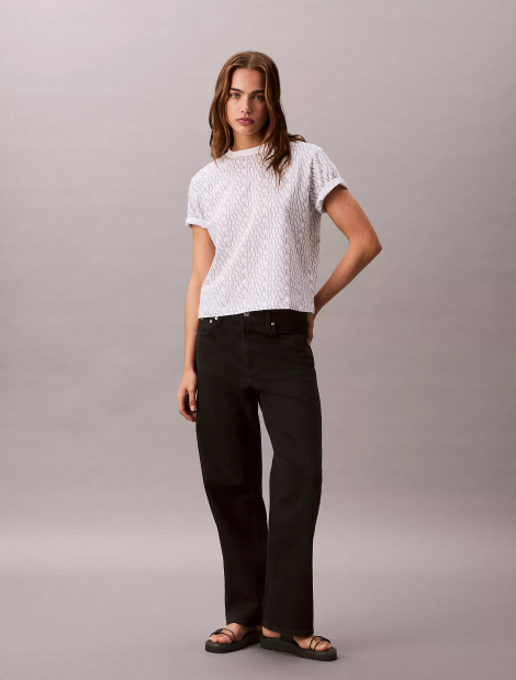 Жіноча футболка Calvin Klein з принтом 1159847528 (Білий S)