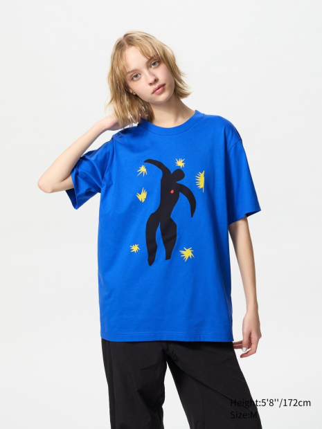 Футболка UNIQLO з принтом Henri Matisse 1159847567 (Синій XL)