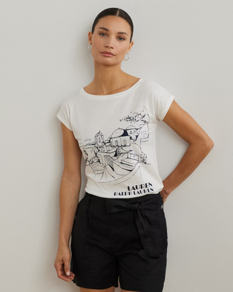 Женская футболка Ralph Lauren 1159847903 (Белый XL)