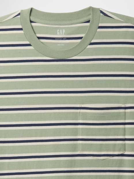 Мужская футболка GAP с карманом 1159847926 (Зеленый L)