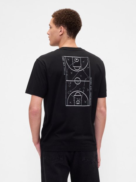 Футболка мужская GAP с принтом сзади 1159848150 (Черный M)