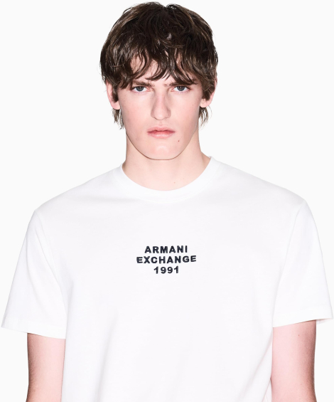 Мужская футболка Armani Exchange с логотипом 1159848086 (Белый XXL)