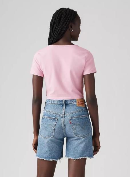 Женская укороченная футболка Levi's 1159848117 (Розовый L)