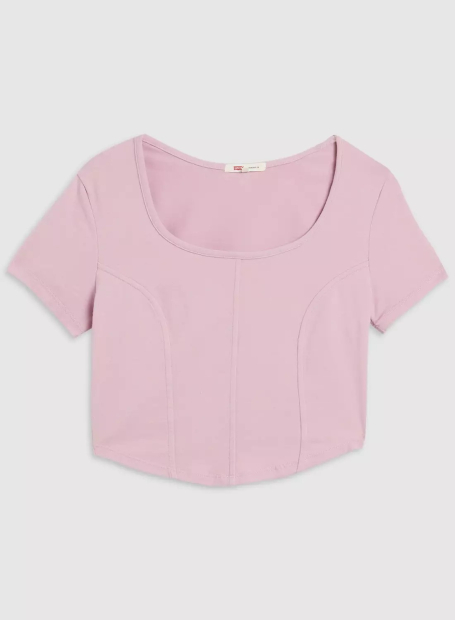 Женская укороченная футболка Levi's 1159848117 (Розовый L)