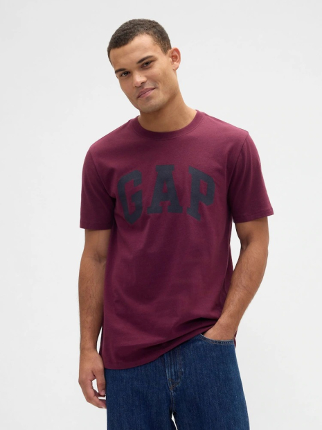 Футболка мужская GAP с логотипом 1159848188 (Бордовый L)