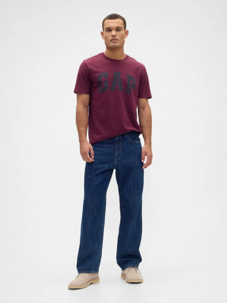 Футболка мужская GAP с логотипом 1159848629 (Бордовый XS)