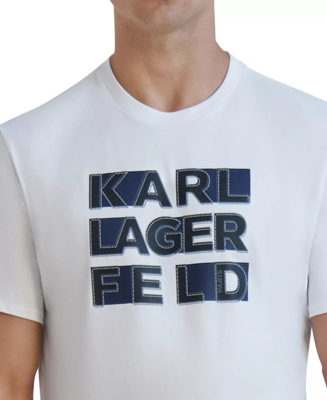 Мужская футболка Karl Lagerfeld Paris с логотипом 1159848341 (Белый M)