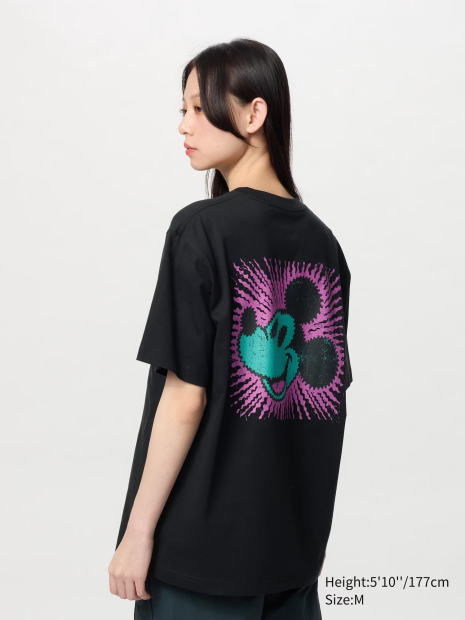 Футболка UNIQLO с Mickey Mouse 1159848370 (Черный XXL)