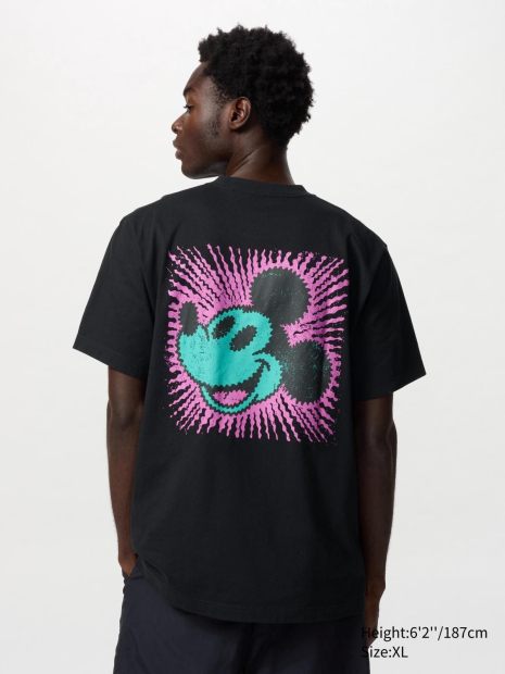 Футболка UNIQLO с Mickey Mouse 1159848370 (Черный XXL)