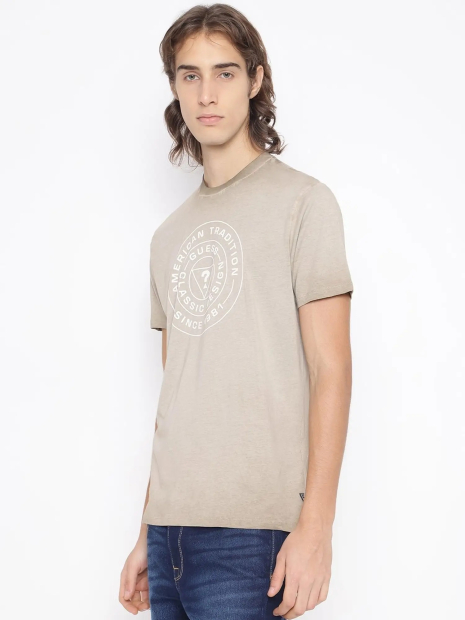 Мужская футболка Guess с логотипом 1159848396 (Серый M)