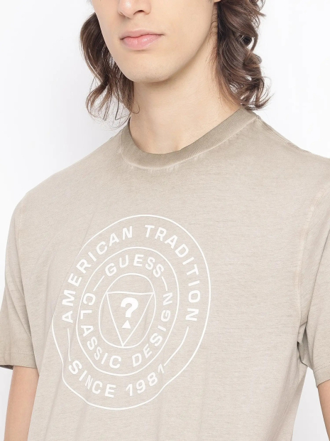 Мужская футболка Guess с логотипом 1159848396 (Серый M)