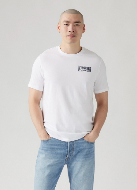 Футболка мужская Levi's с принтом 1159848547 (Белый M)
