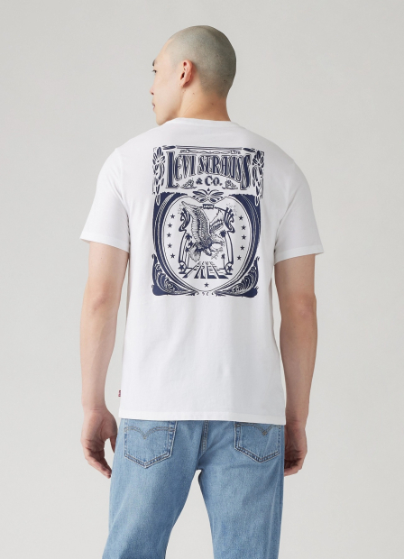 Футболка мужская Levi's с принтом 1159848548 (Белый S)