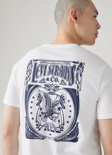 Футболка мужская Levi's с принтом 1159848548 (Белый S)