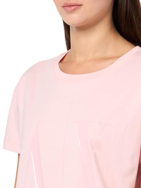 Женская футболка Armani Exchange с логотипом 1159848768 (Розовый S)