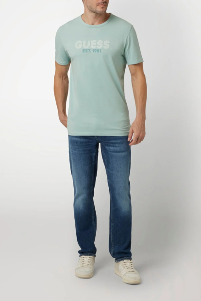 Чоловічі футболки Guess з логотипом 1159848808 (Зелений XXL)