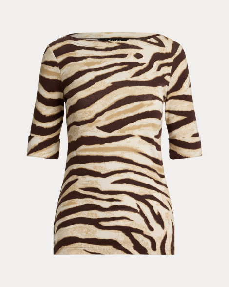 Женская футболка Ralph Lauren 1159848922 (Бежевый/Коричневый XS)