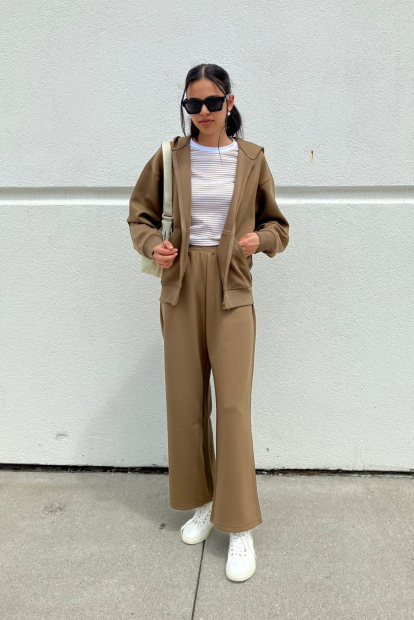 Эластичная футболка UNIQLO в полоску 1159849036 (Белый/Серый S)