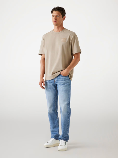 Мужская футболка Guess с логотипом 1159849087 (Бежевый XL)