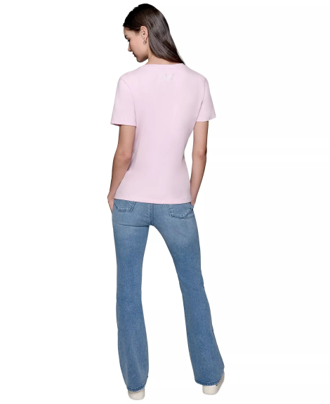 Женская футболка Karl Lagerfeld Paris с принтом 1159849359 (Розовый S)