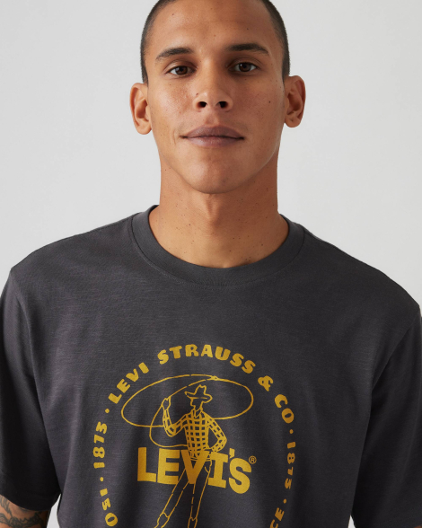 Футболка чоловіча Levi's з логотипом 1159849605 (Сірий XL)