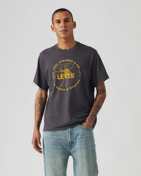 Футболка чоловіча Levi's з логотипом 1159849605 (Сірий XL)
