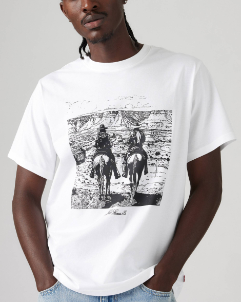 Футболка мужская Levi's с принтом 1159849609 (Белый M)