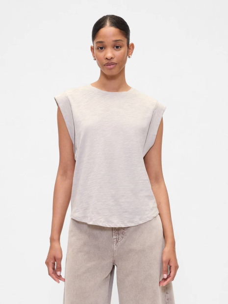 Женская футболка GAP 1159849641 (Бежевый M)