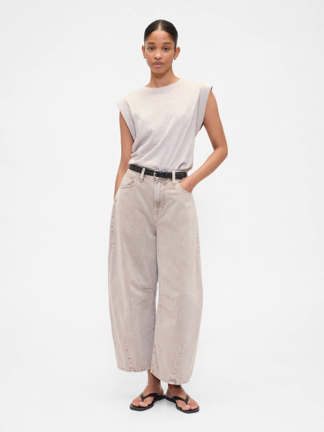 Женская футболка GAP 1159849641 (Бежевый M)