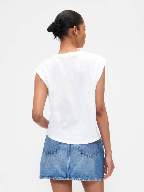 Женская футболка GAP 1159849642 (Белый S)