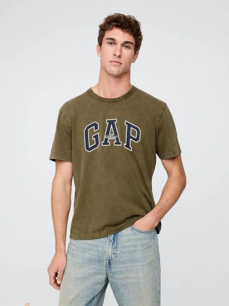 Чоловічі футболки GAP з логотипом 1159849713 (Оливковий XXL)