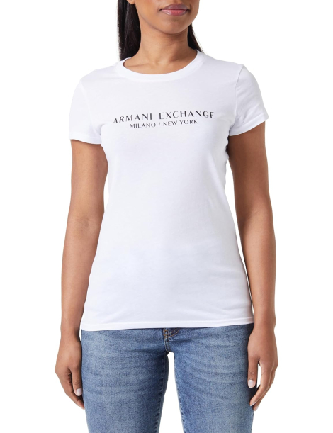 Женская футболка Armani Exchange с логотипом 1159849926 (Белый XXL)