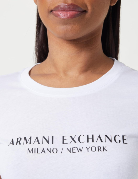 Женская футболка Armani Exchange с логотипом 1159849926 (Белый XXL)