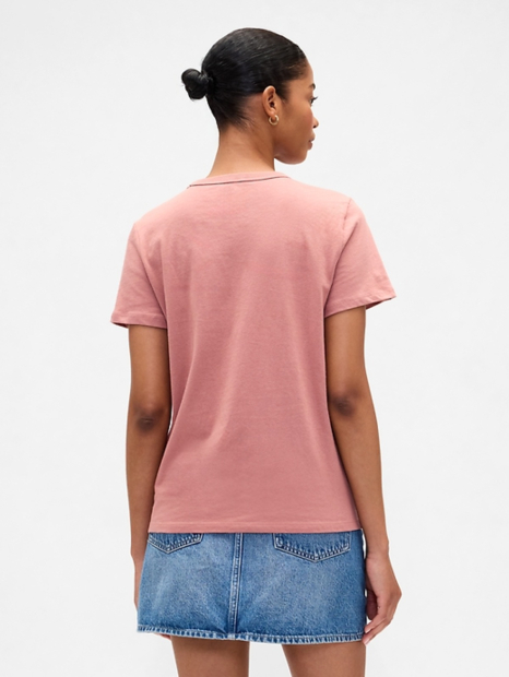 Жіноча футболка GAP з принтом 1159850019 (Рожевий XXL)