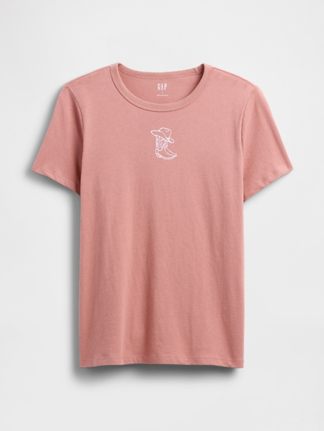 Жіноча футболка GAP з принтом 1159850019 (Рожевий XXL)