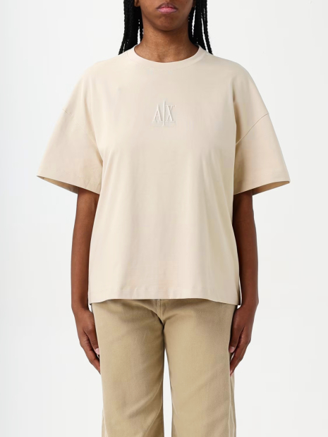 Женская футболка Armani Exchange с логотипом 1159850114 (Бежевый XXL)